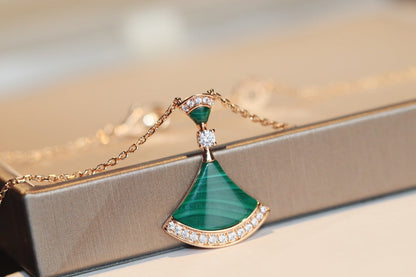 [Violet JW]DREAM NECKLACE MALACHITE DIAMOND