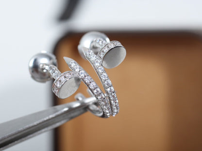 [Violet JW]JUSTE EARRINGS 12.75MM SILVER DIAMOND