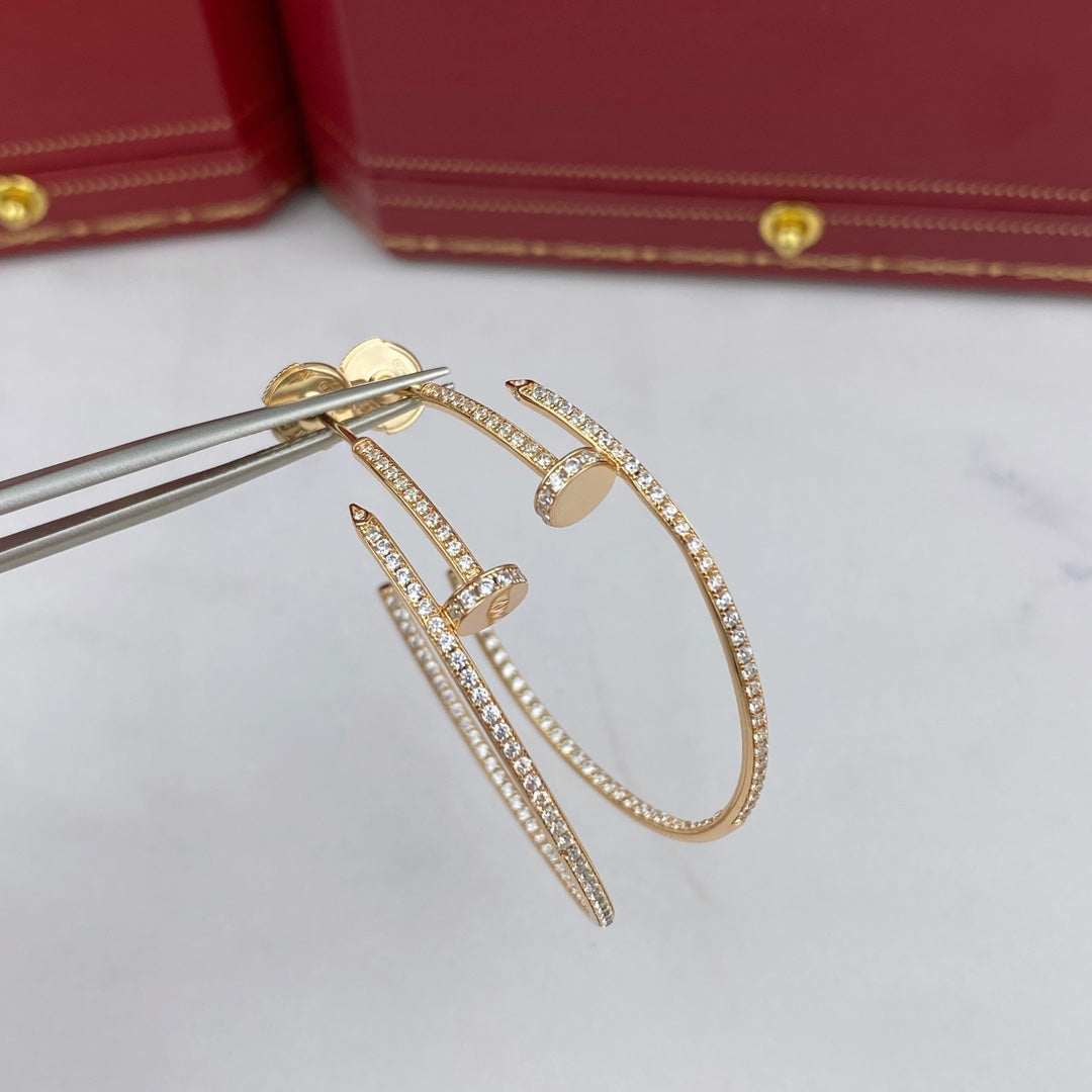 [Violet JW]JUSTE EARRINGS FULL DIAMONDS 1.8MM