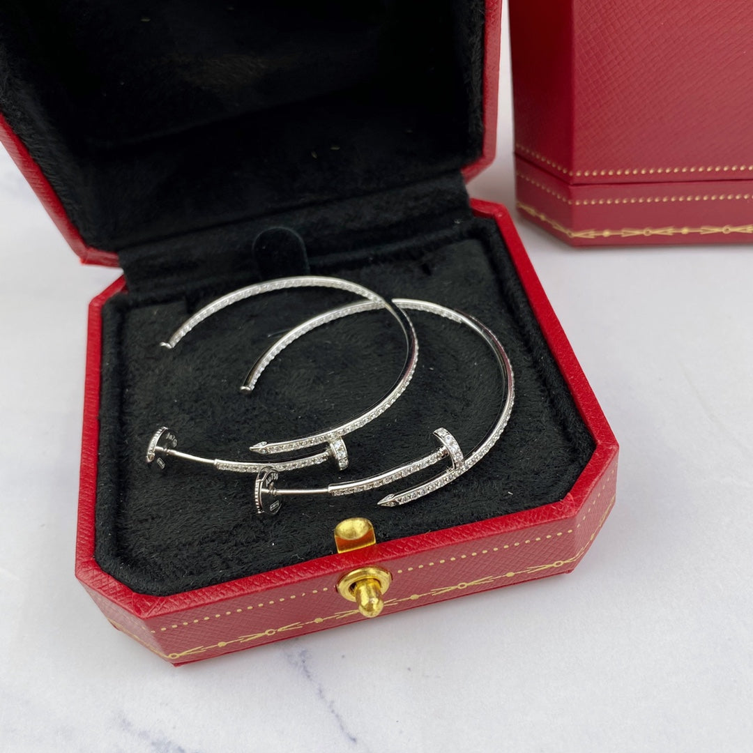 [Violet JW]JUSTE EARRINGS FULL DIAMONDS 1.8MM