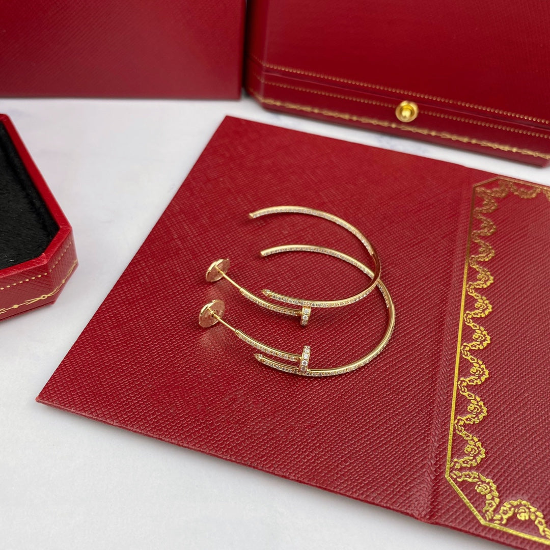 [Violet JW]JUSTE EARRINGS FULL DIAMONDS 1.8MM