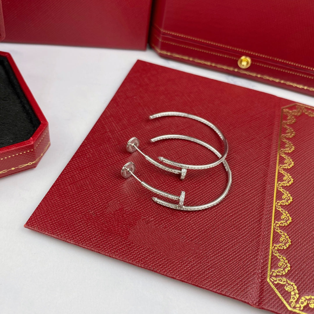 [Violet JW]JUSTE EARRINGS FULL DIAMONDS 1.8MM