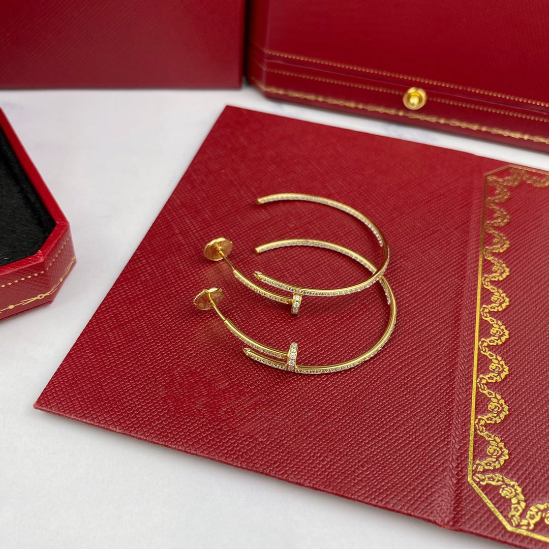 [Violet JW]JUSTE EARRINGS FULL DIAMONDS 1.8MM