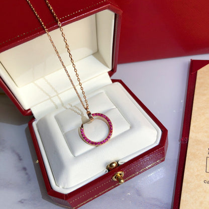 [Violet JW]JUSTE NECKLACE GOLD RED DIAMONDS