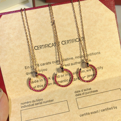 [Violet JW]JUSTE NECKLACE GOLD RED DIAMONDS