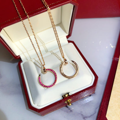 [Violet JW]JUSTE NECKLACE GOLD RED DIAMONDS