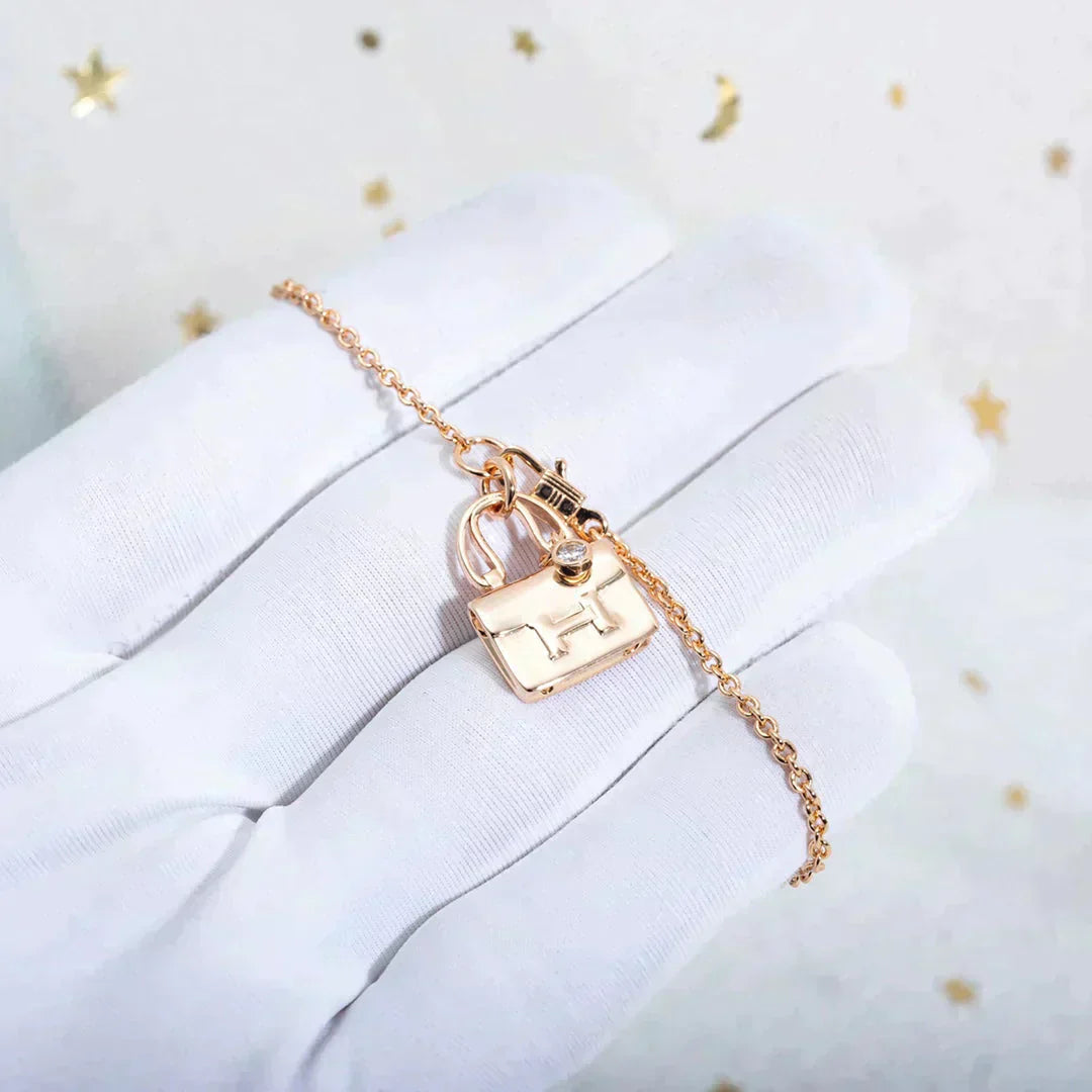 [Violet JW]AMULETTE PEDANT ROSE GOLD NECKLACE