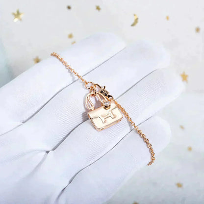 [Violet JW]AMULETTE PEDANT ROSE GOLD NECKLACE