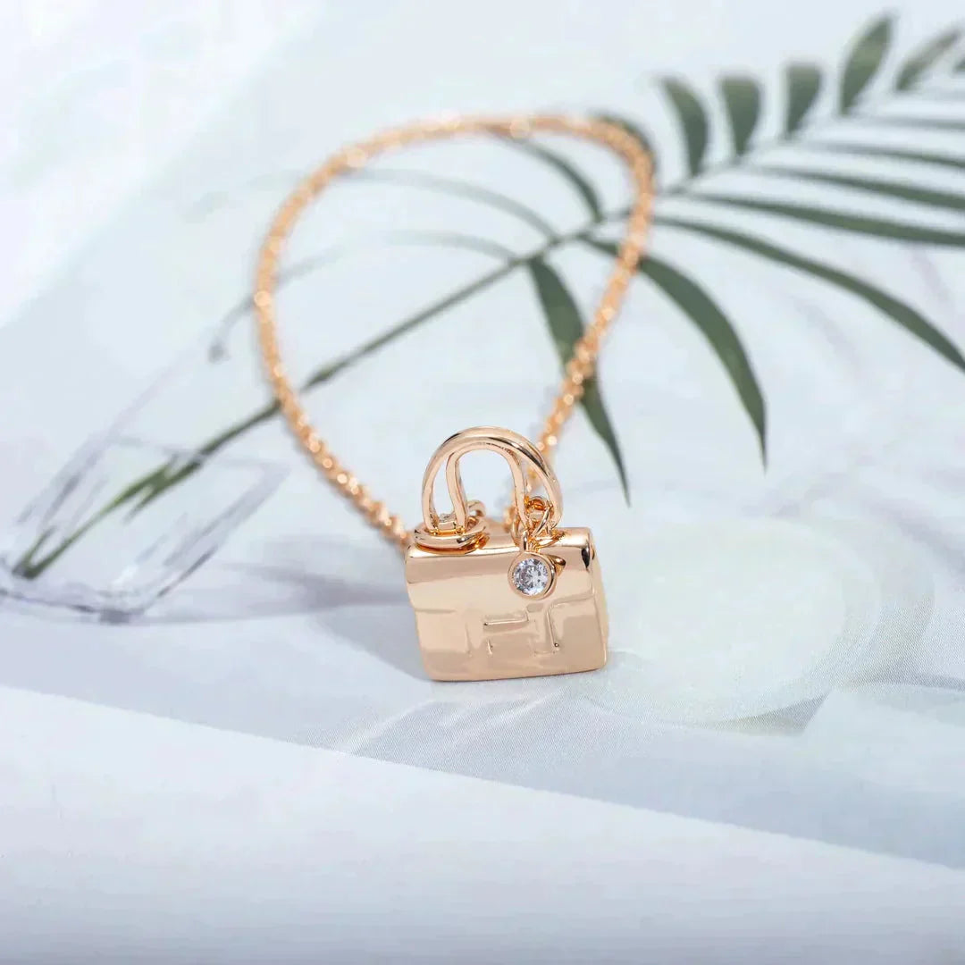 [Violet JW]AMULETTE PEDANT ROSE GOLD NECKLACE