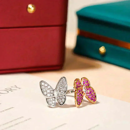 [Violet JW]TWIN BUTTERFLY DIAMOND RING