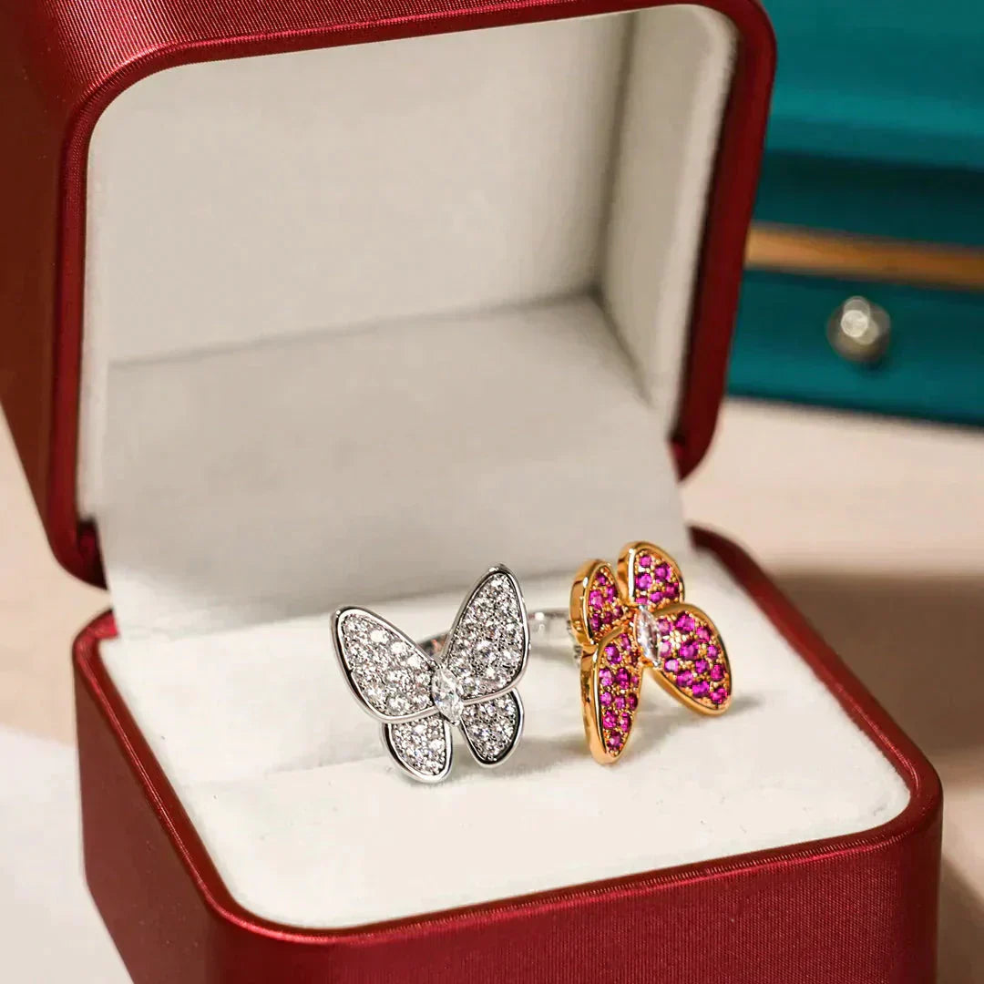 [Violet JW]TWIN BUTTERFLY DIAMOND RING