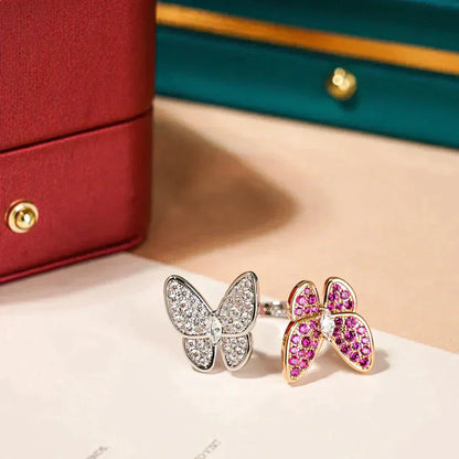 [Violet JW]TWIN BUTTERFLY DIAMOND RING