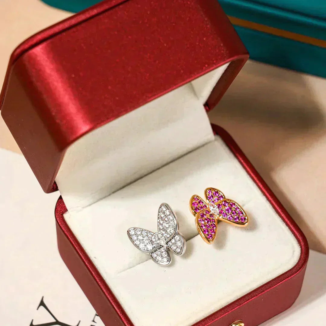[Violet JW]TWIN BUTTERFLY DIAMOND RING