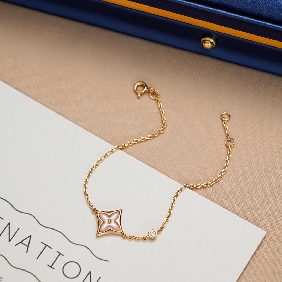 [Violet JW]STAR 1 DIAMOND PINK GOLD BRACELET