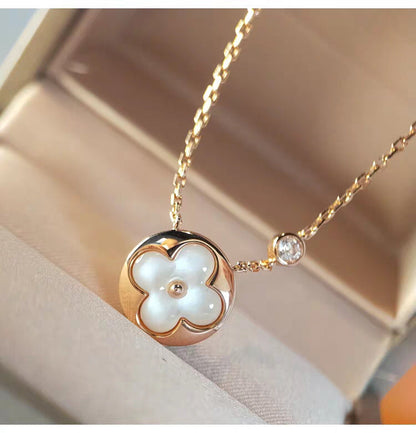 [Violet JW]SUN MOP GOLD 1 DIAMOND NECKLACE