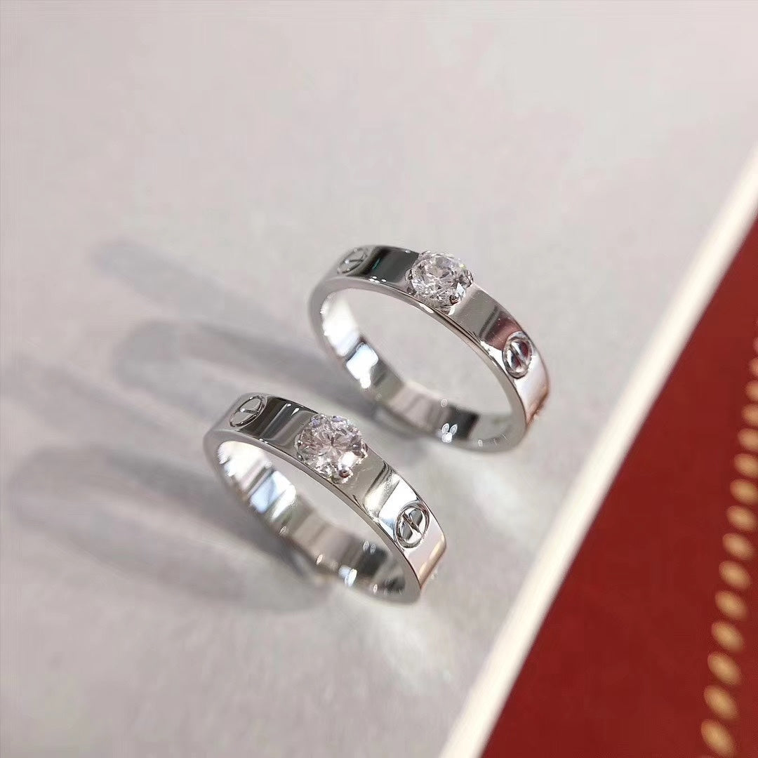 [Violet JW]LOVE RING 3.6MM 1 BIG DIAMOND