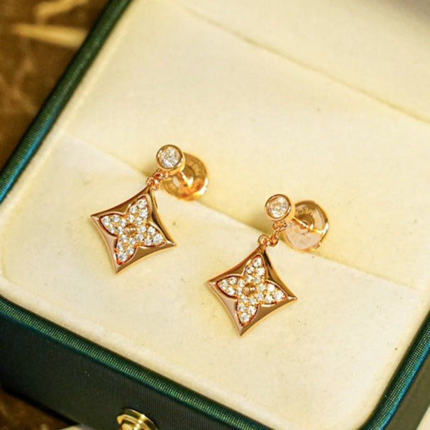 [Violet JW]STAR DIAMONDS EARRINGS GOLD