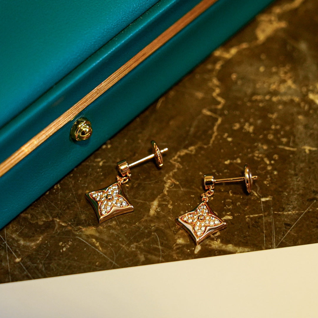 [Violet JW]STAR DIAMONDS EARRINGS GOLD