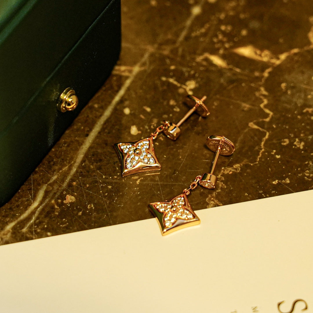 [Violet JW]STAR DIAMONDS EARRINGS GOLD