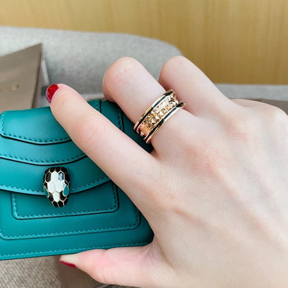 [Violet JW]ZERO 1 GOLD BLACK CERAMIC RING