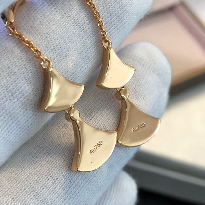 [Violet JW]DREAM EARRINGS 3 MOTIFS MALACHITE MOP PINK GOLD