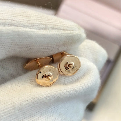 [Violet JW]DREAM EARRINGS 3 MOTIFS ONYX MOP PINK GOLD