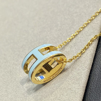 [Violet JW]POP H LIGHT BLUE NECKLACE