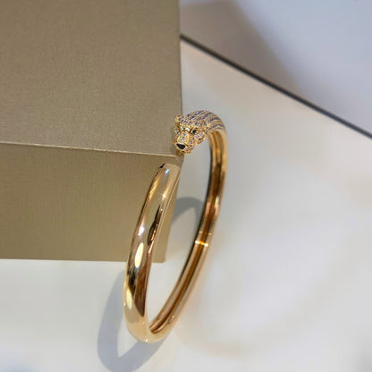 [Violet JW]PANTHERE GOLD DIAMOND OPEN BRACELET