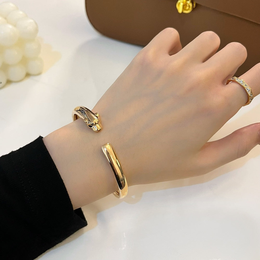 [Violet JW]PANTHERE GOLD OPEN BRACELET