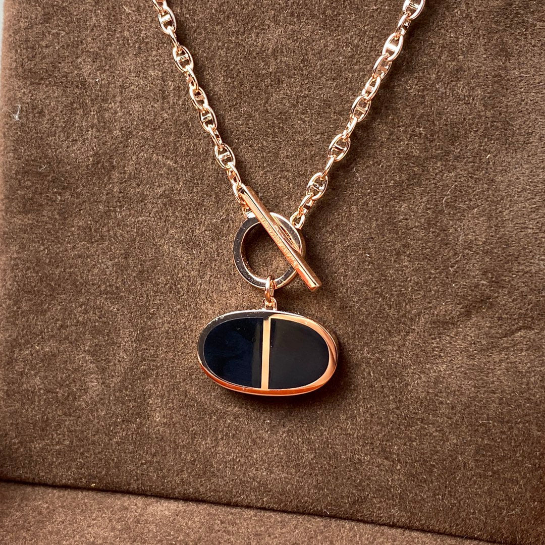 [Violet JW]CHAINE VERSO BLACK CERAMIC NECKLACE