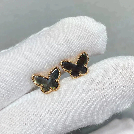 [Violet JW]BUTTERFLY DARK MOP  EARRINGS