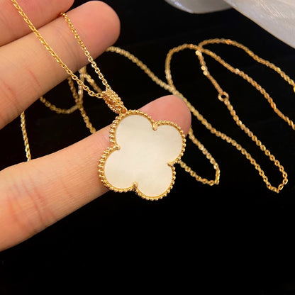 [Violet JW]CLOVER 25MM MOP LARGE PENDANT NECKLACE