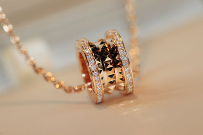 [Violet JW]ZERO 1 ROCK PEDANT PINK GOLD NECKLACE