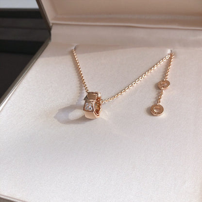 [Violet JW]SERPENTI PEDANT DIAMOND PINK GOLD NECKLACE