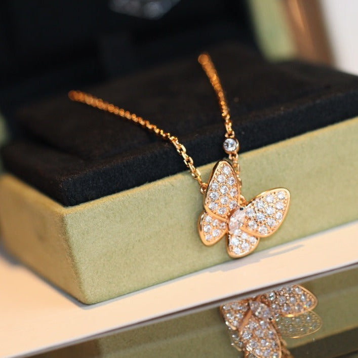 [Violet JW]BUTTERFLY DIAMOND NECKLACE