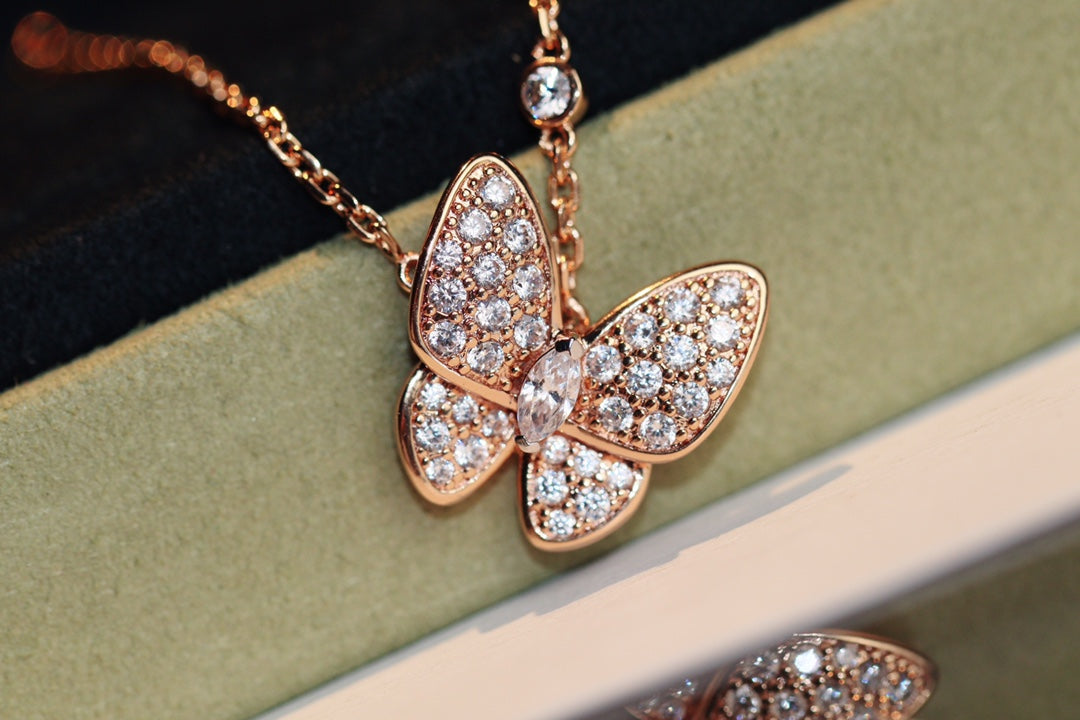 [Violet JW]BUTTERFLY DIAMOND NECKLACE