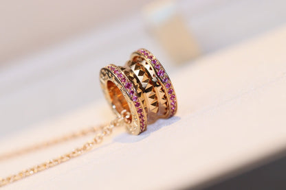 [Violet JW]ZERO 1 ROCK PINK GOLD PINK DIAMOND NECKLACE