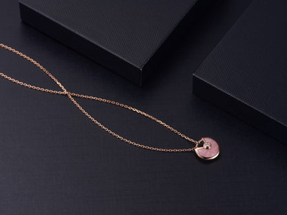 [Violet JW]AMULETTE ROSE GOLD PINK MOP NECKLACE