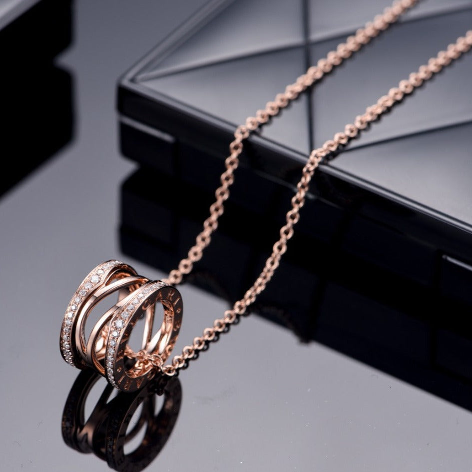 [Violet JW]ZERO 1 PINK GOLD DIAMOND OPEN NECKLACE