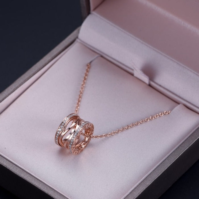 [Violet JW]ZERO 1 PINK GOLD DIAMOND OPEN NECKLACE