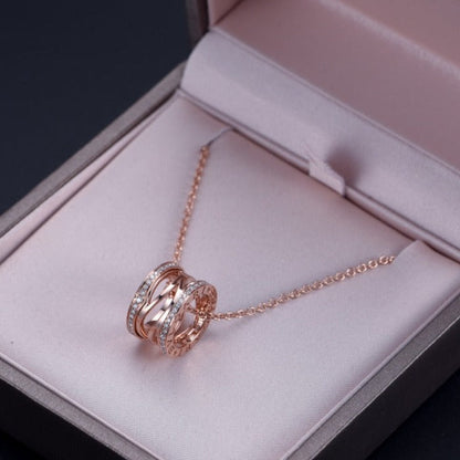 [Violet JW]ZERO 1 PINK GOLD DIAMOND OPEN NECKLACE