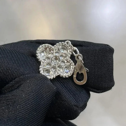 [Violet JW]CLOVER 5 MOTIFS  DIAMOND BRACELET SILVER