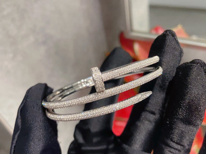 [Violet JW]JUSTE BRACELET 3.5MM DOUBLE ROWS SILVER DIAMOND