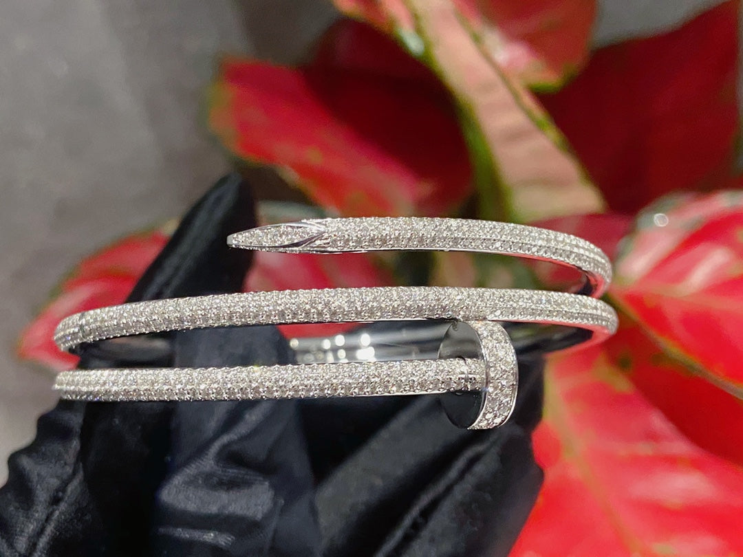 [Violet JW]JUSTE BRACELET 3.5MM DOUBLE ROWS SILVER DIAMOND