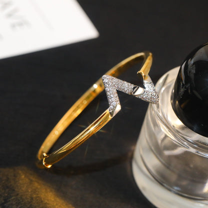 [Violet JW]VOLTE UPSITE DOWN GOLD DIAMOND BRACELET