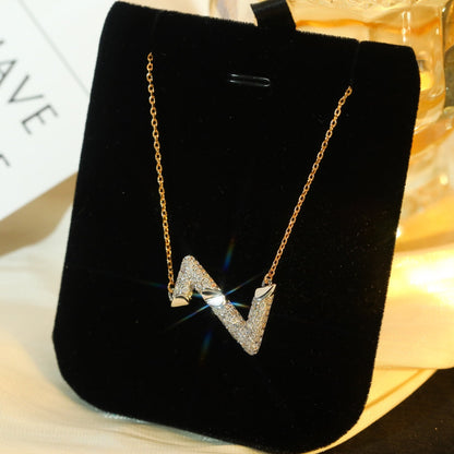 [Violet JW]VOLT SILVER DIAMOND PEDANT NECKLACE