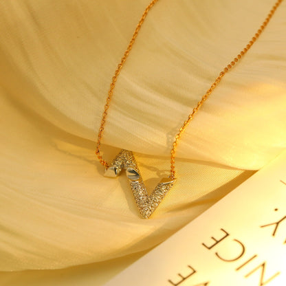 [Violet JW]VOLT SILVER DIAMOND PEDANT NECKLACE