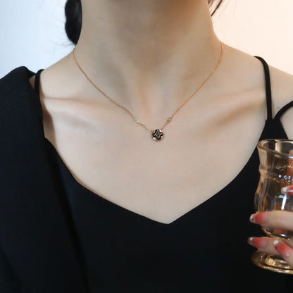 [Violet JW]SUN PEDANT PINK GOLD 1 DIAMOND NECKLACE