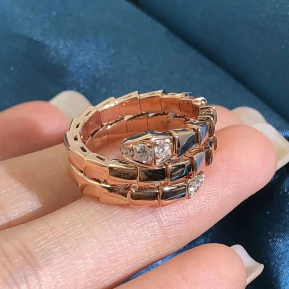 [Violet JW]SERPENTS DOUBLE ROW DIAMOND RING