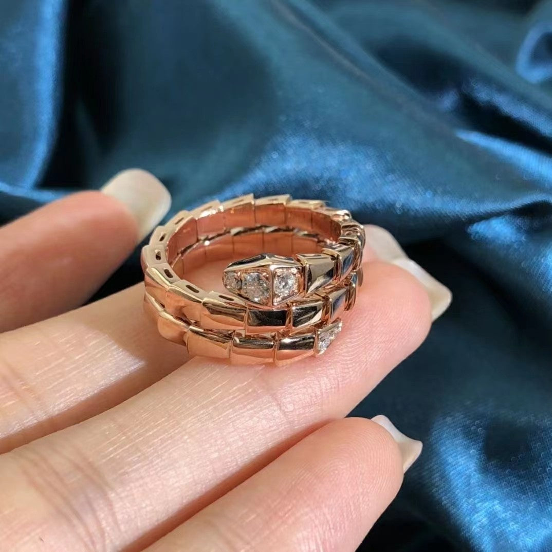 [Violet JW]SERPENTS DOUBLE ROW DIAMOND RING